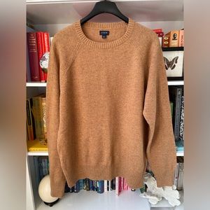 J Crew wool blend crewneck sweater in camel